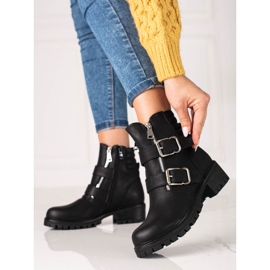 Schwarze Shelovet Damentaschen mit Reißverschlüssen 1