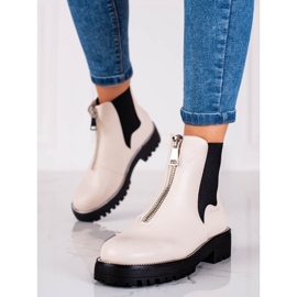 Beigefarbene Damentaschen mit Reißverschluss 1