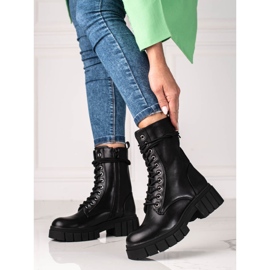 Shelovet Arbeiterinnen auf einer dicken Sohle schwarz 2