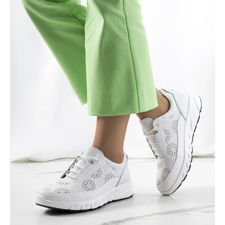 Sneaker Kaypa aus weißem Leder 1