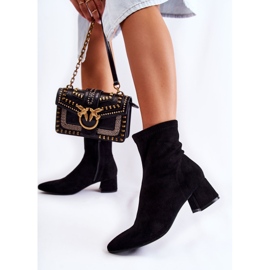 WD1 Wildleder Damenstiefel Schwarz Gloriss 2