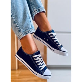 Basic D.BLUE klassische Damensneaker blau 1