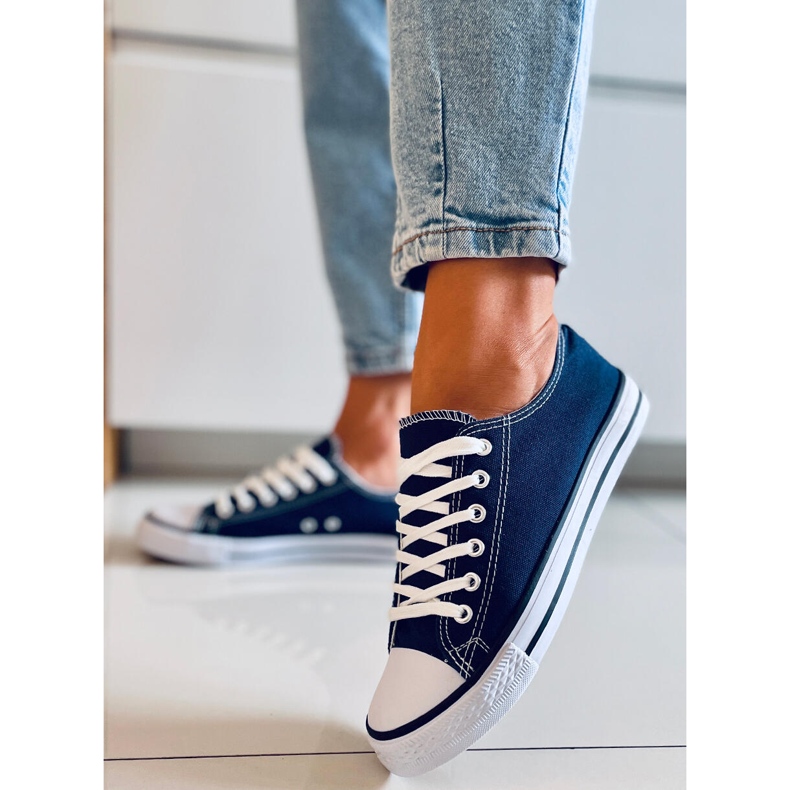 Basic D.BLUE klassische Damensneaker blau 2