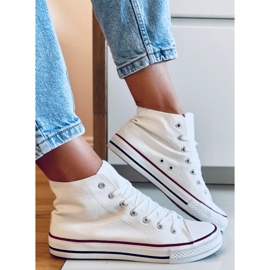 Canvas Turnschuhe Jude White Knöchel weiß 1