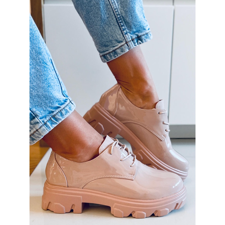 Pragma Nude Loafer mit hoher Sohle beige rosa 1