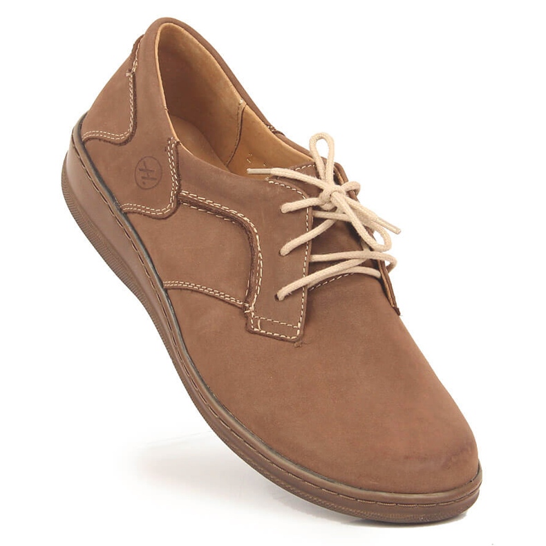 Bequeme Damenschuhe aus Leder in Beige Helios 715 1