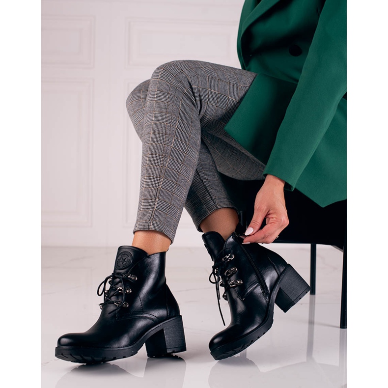 W. Potocki Schwarze Potocki-Absätze für Damen 2