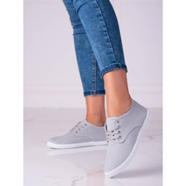 Leichte Damen-Sneaker aus Stoff Shelovet grau 2