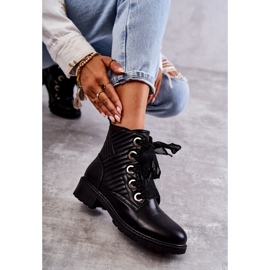 PG1 Schwarze Torino Steppstiefel mit Wärme 1