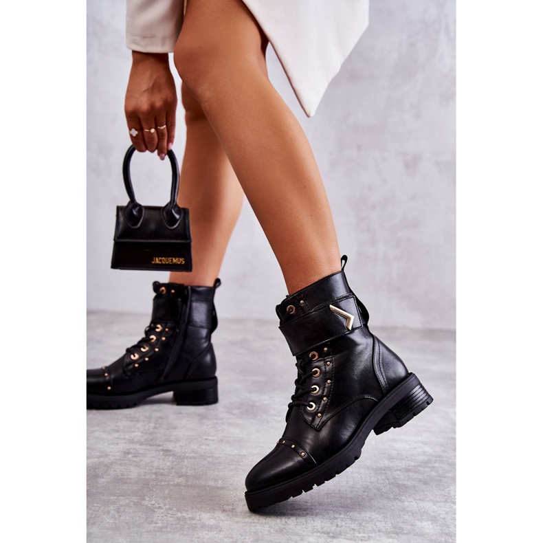 Warme Schlangenstiefel aus Eco-Leder Schwarz Colira 1