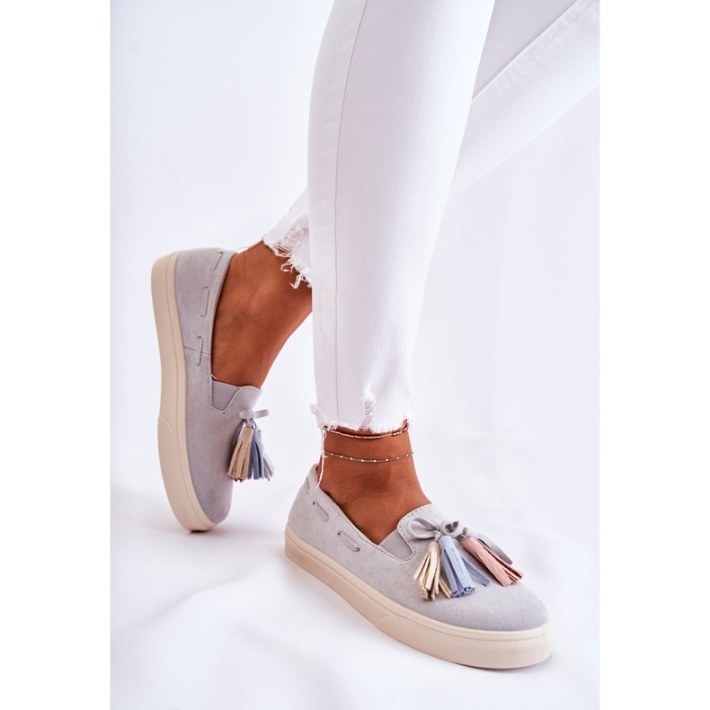 PS1 Damen Turnschuhe Slip-On Grau Venira 2