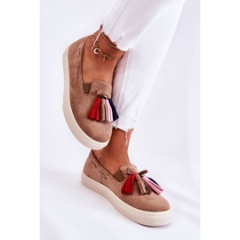 PS1 Damen Turnschuhe Slip-On Braun Venira 2