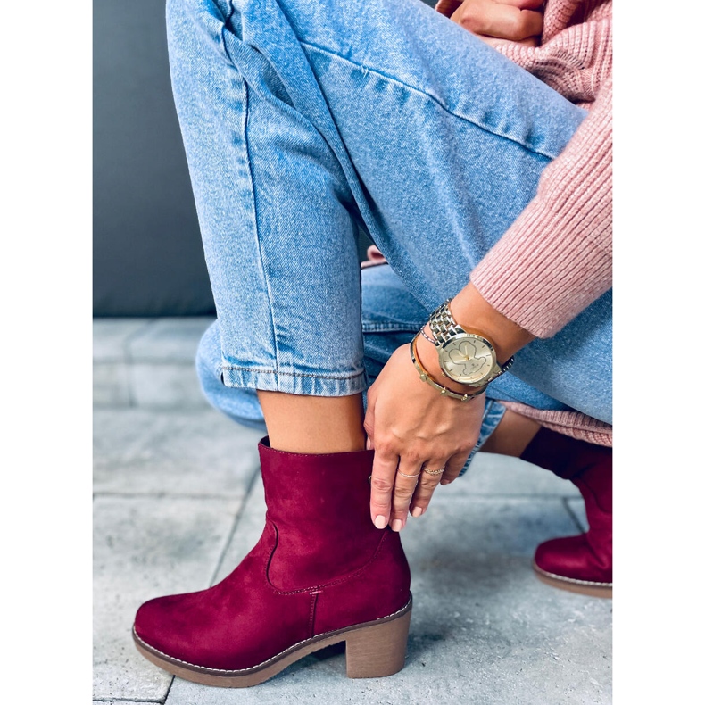 Linzi Wine Stiefel mit Gummiabsatz rot 2