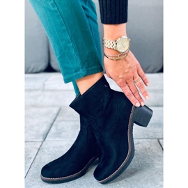 Linzi Schwarze Stiefel mit Gummiabsatz 1