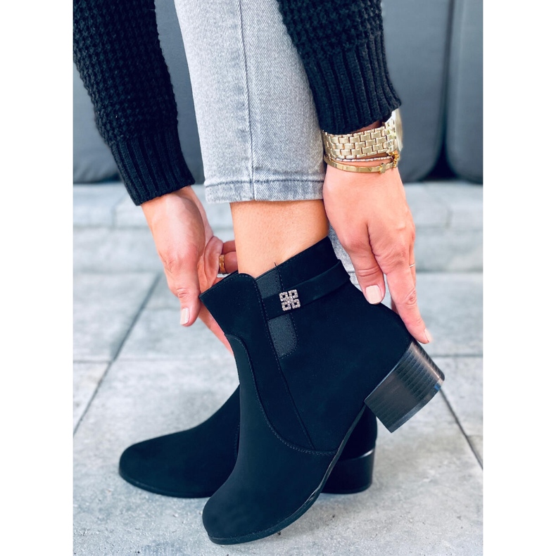 Radd Schwarze Stiefel mit niedrigem Absatz 2