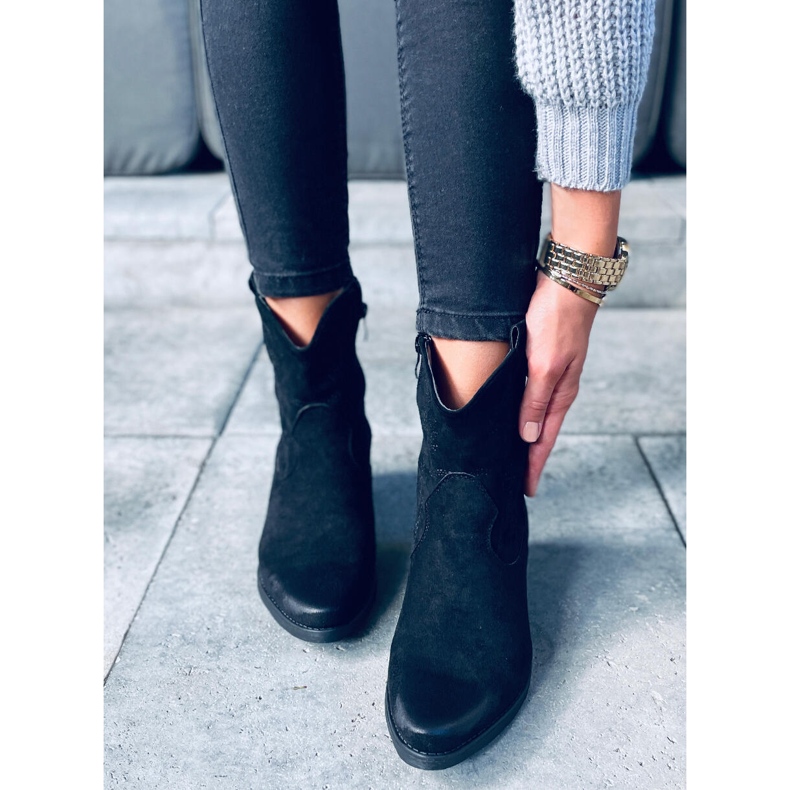 Besta Schwarz Damen Cowboystiefel 2