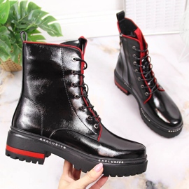 Damen schwarz lackierte und isolierte Filippo Arbeiter 1