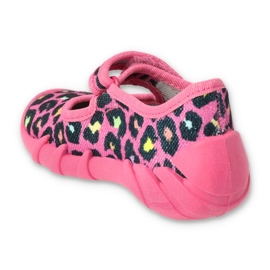 Befado Kinderhausschuhe Speedy 109P256 rosa schwarz 2