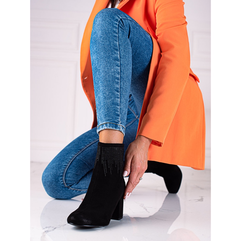 T.Sokolski Damenwildlederstiefel auf dem Sokolski-Posten schwarz 1