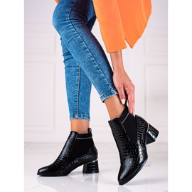 T.Sokolski Schwarze Chelsea-Stiefel für Damen mit hohem Absatz von Sokolski 1