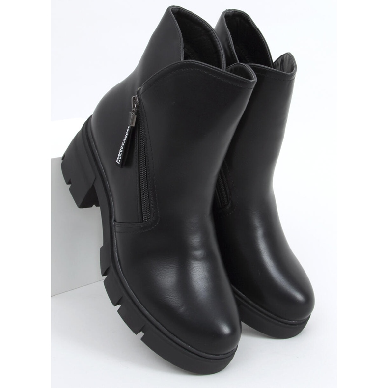Burun Schwarze Stiefel mit hohen Sohlen 2