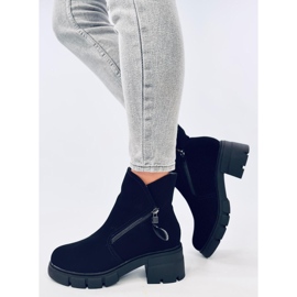 Alaska Schwarze Stiefel mit hohen Sohlen 2