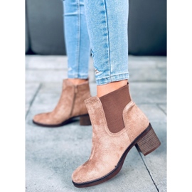 Stiefel mit weitem Absatz Fill Beige 1