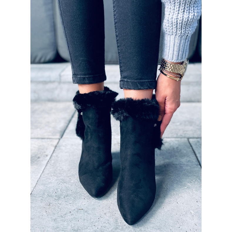 Hochhackige Alison Black Stiefel schwarz 1