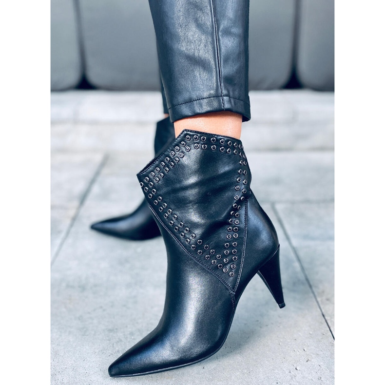 Girme Schwarze Stiefel mit hohen Absätzen 1