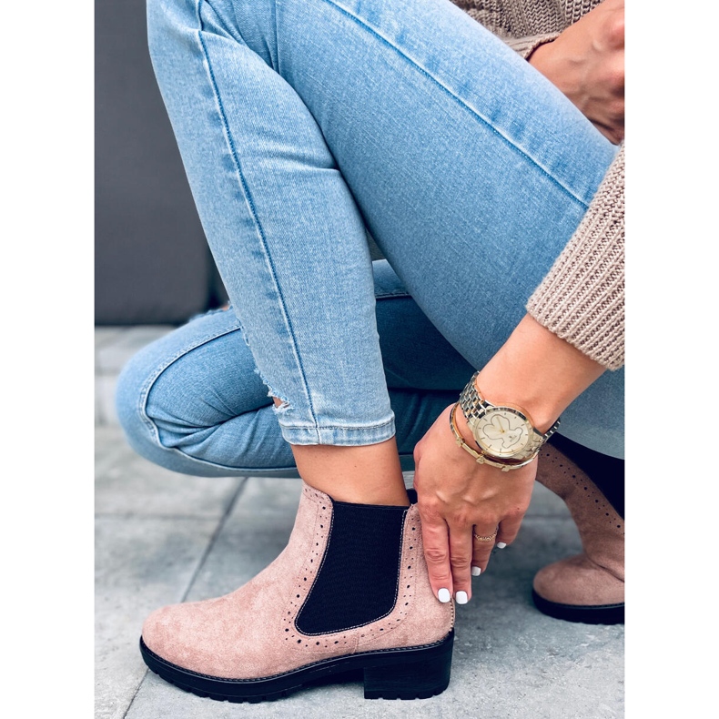 Chelsea-Stiefel für Damen Kleo Beige schwarz 1