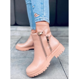 Janine flache Damenstiefel beige 1