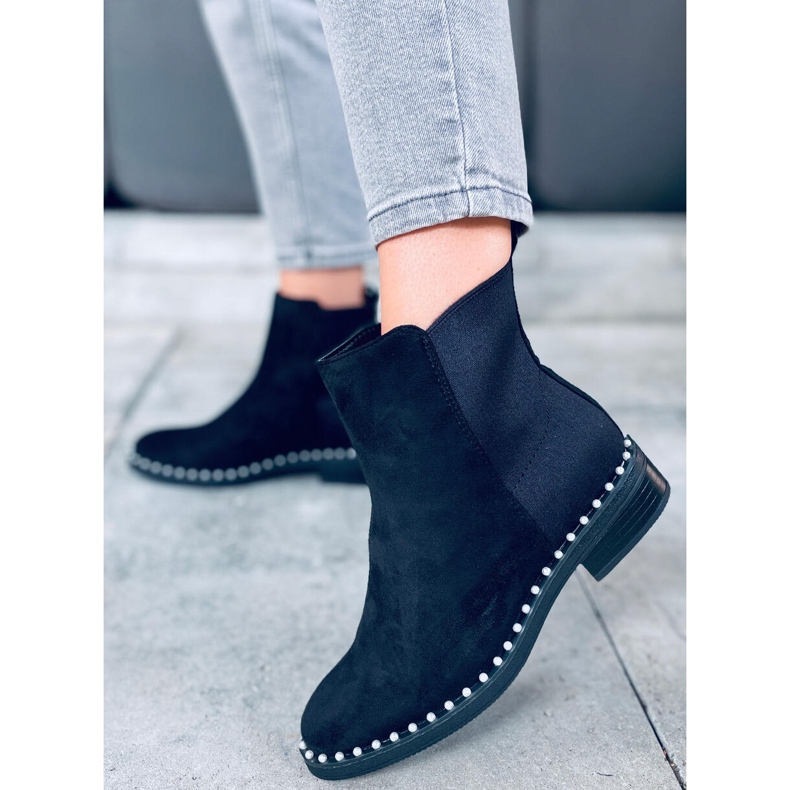 Chelsea Boots mit Lando Black Perlen schwarz 1
