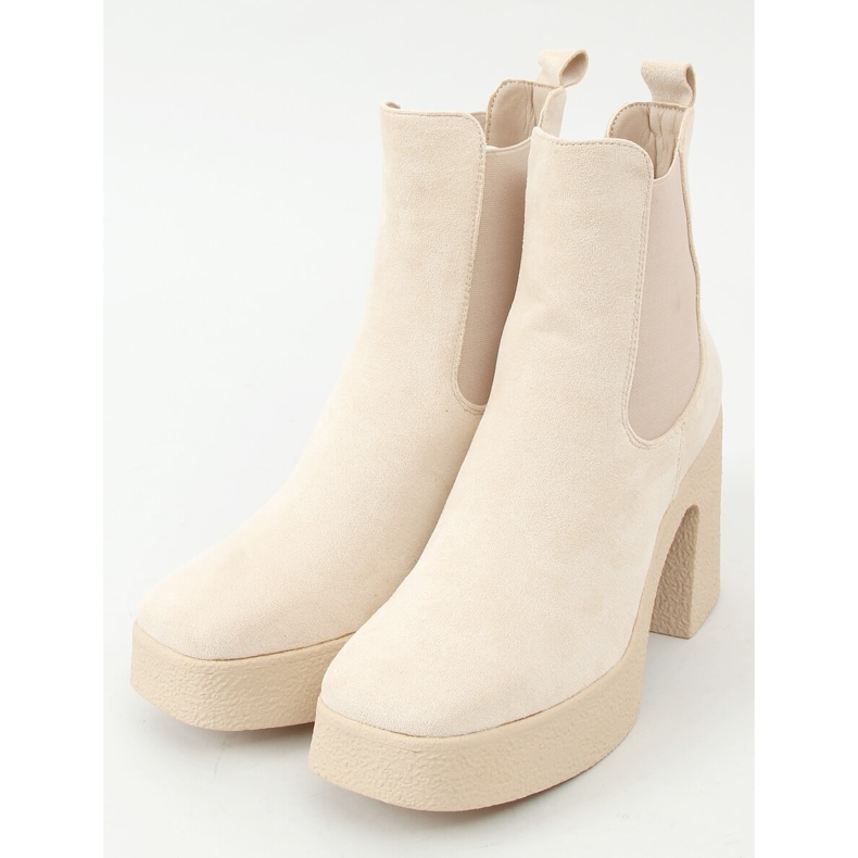 Stiefel auf Gummiabsatz Amelda Beige 1