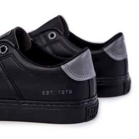 Leder Herren Sneakers Big Star JJ174108 Schwarz 4