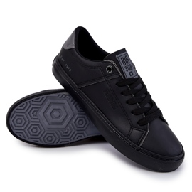 Leder Herren Sneakers Big Star JJ174108 Schwarz 5