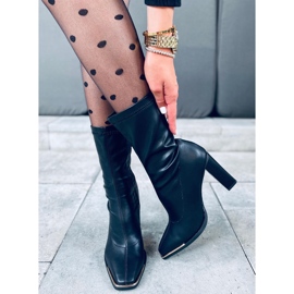 Luna Schwarze Stiefel mit hohen Absätzen 1