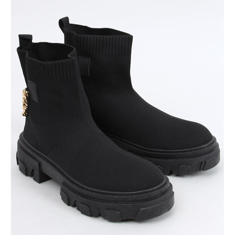 Stiefeletten mit einer Kette Malana Black schwarz 2