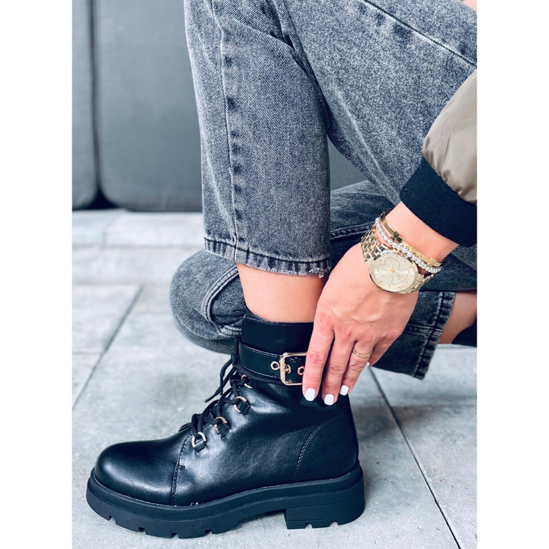 Pomona Schwarze Militärstiefel 1