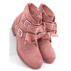 Schnürstiefel mit Lara Pink Schleifen rosa 2