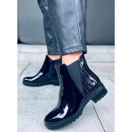 Isolierte Chelsea-Boots Duni Schwarz 2