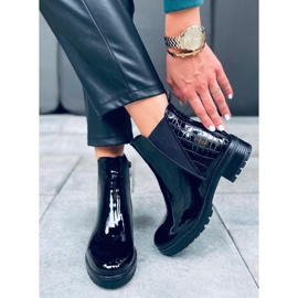 Isolierte Chelsea-Boots Duni Schwarz 1