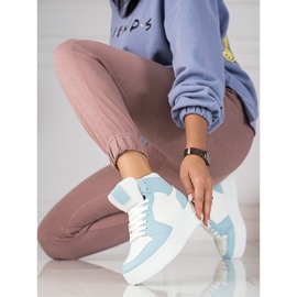 Tall Shelovet Damen-Sneakers in Blau und Weiß 1
