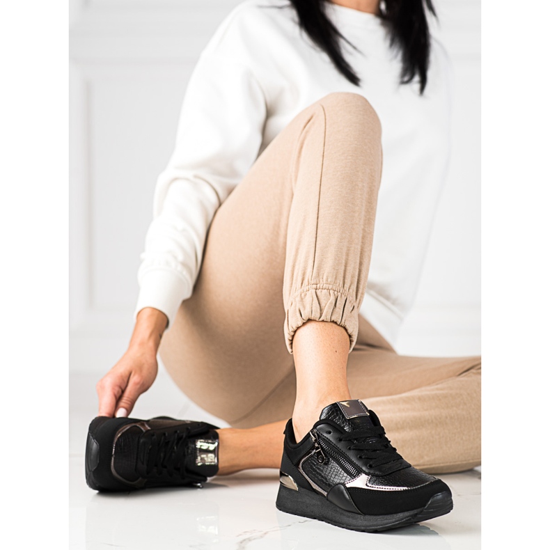 Damenturnschuhe auf der Shelovet-Plattform schwarz 2