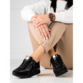 Damenturnschuhe auf der Shelovet-Plattform schwarz 1