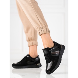 Shelovet Schnürsneaker für Damen schwarz 1