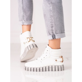 W. Potocki Damen Sportstiefel Potocki weiß auf dem Plateau 2