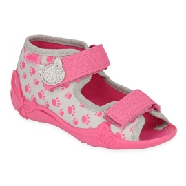 Befado Kinderschuhe 242P109 rosa grau 1
