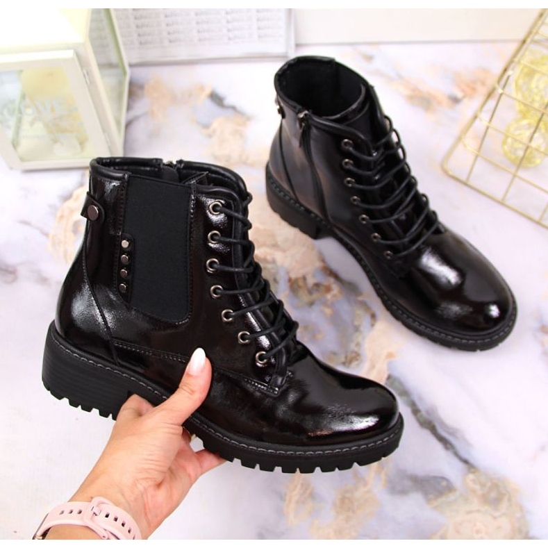 Schwarze isolierte Stiefel Vinceza W JAN140A 1