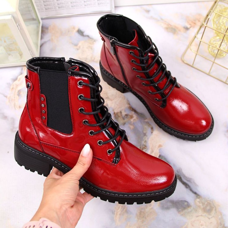 Isolierte Stiefel Vinceza W JAN140B rot schwarz 1