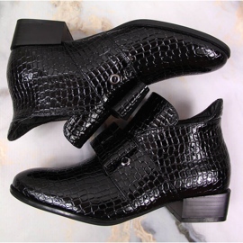 Damenstiefel Jodhpurstiefelette mit schwarz lackierter Potocki-Schleife 1